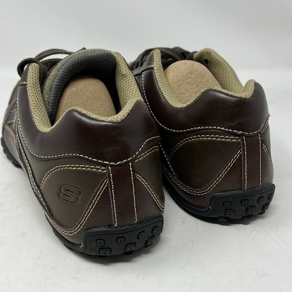 SKETCHERS CITY WALK MALTON WALKING SHOE LEATHER SNEAKER BROWN MENS SIZE 8.5 - Picture 5 of 12